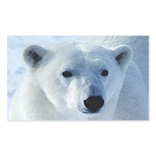Polar Bear Rectangle Stickers