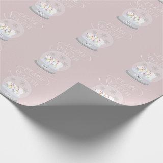 Polar Bear Snow Globe Light Pink
