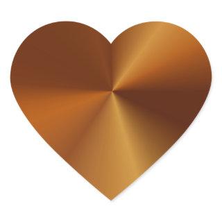 Polar Copper Heart Shape Heart Sticker