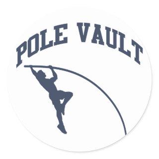 Pole Vault Classic Round Sticker