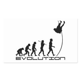 Pole Vault Sport Evolution Art Rectangular Sticker