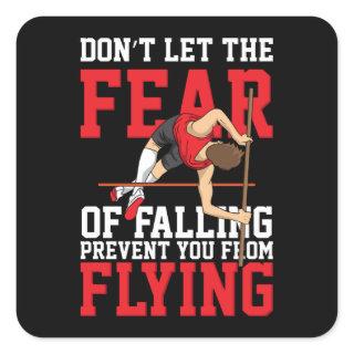 Pole Vaulting Sport Square Sticker