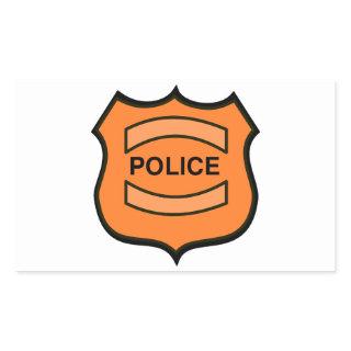 Police Badge Rectangular Sticker