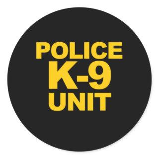 Police K-9 Unit Front Back Print Law Enforcet Classic Round Sticker