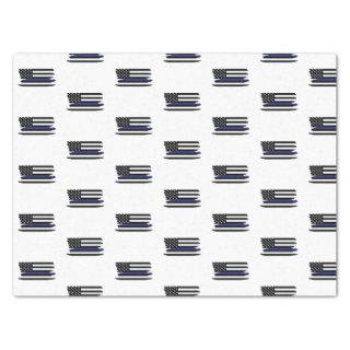 Police Officer Thin Blue Line Law Enforcement Cop Tissue Paper