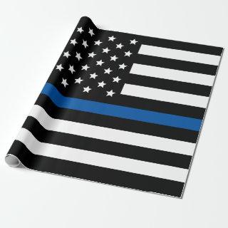 Police Thin Blue Line American Flag