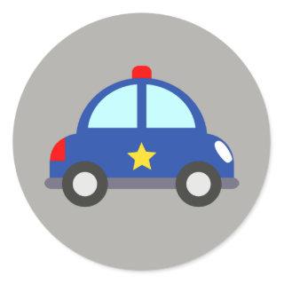 Police vehicle classic round sticker