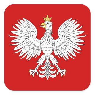 Polish Eagle Square Sticker