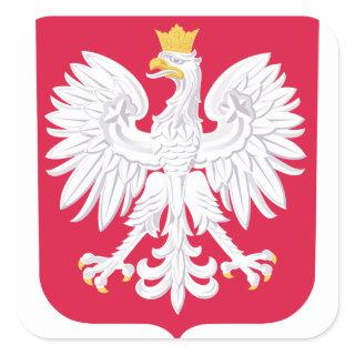 Polish Emblem - Poland Shield - Polska Herb Polski Square Sticker