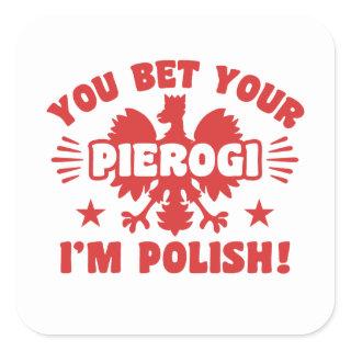 Polish Pierogi Square Sticker
