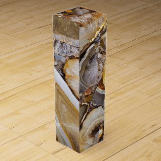 Polished Geode Stones Wine Box