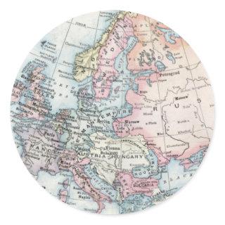 Political Map of Europe (1916) Classic Round Sticker