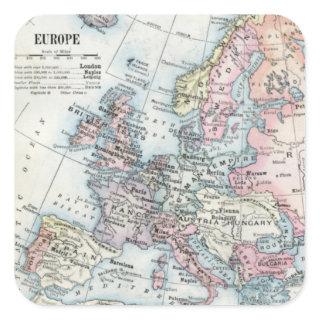 Political Map of Europe (1916) Square Sticker