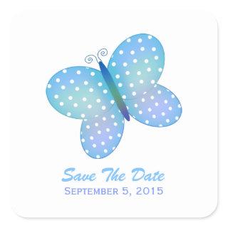 Polka Dot Butterfly : Save The Date Sticker