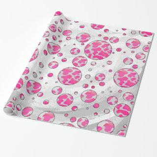 Polka Dot Cow Pink and White