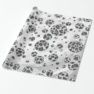 Polka Dot Leopard Black and White Design