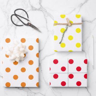 Polka Dots In Red Orange And Yellow  Sheets