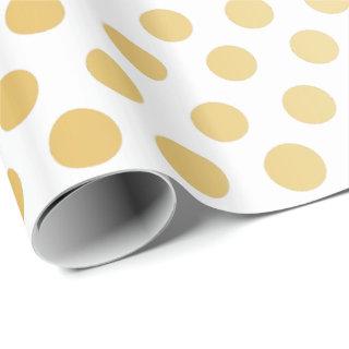 Polka Dots Pattern Gold and White