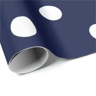 Polka Small Dots Blue Navy White Classic Elegant
