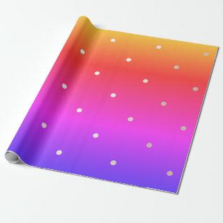 Polka Tiny Small Dots Gray Rainbow Pink Purple