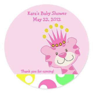 Polkadot Queen of the Jungle Custom Favor Sticker