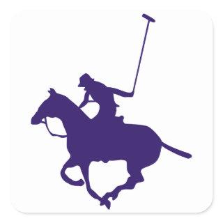 Polo Player Square Sticker