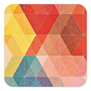 Polygon Abstract Square Sticker