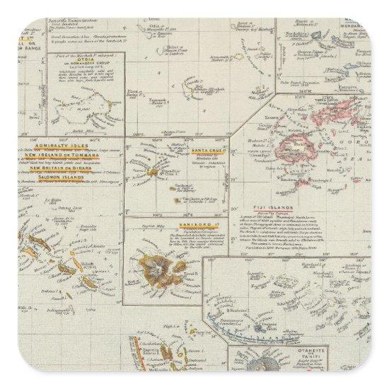 Polynesia, Islands of the Pacific Square Sticker