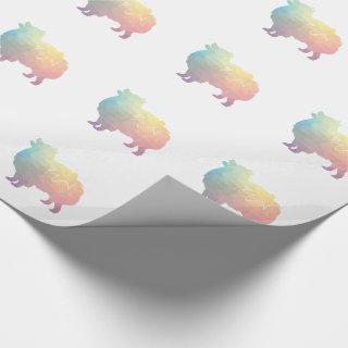 Pomeranian Dog Breed Geo Silhouette Pastel