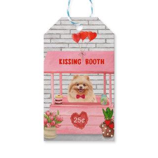 Pomeranian Dog Valentine's Day Kissing Booth Gift Tags