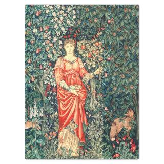 POMONA HOLDING FRUITS IN GREENERY, FOREST ANIMALS  TISSUE PAPER