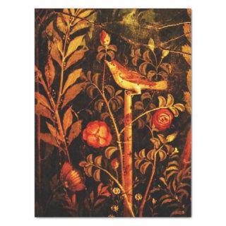 POMPEII COLLECTION NIGHTINGALE WITH ROSES , Red Tissue Paper