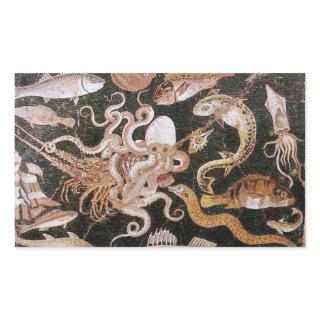 POMPEII COLLECTION / OCEAN - SEA LIFE SCENE RECTANGULAR STICKER