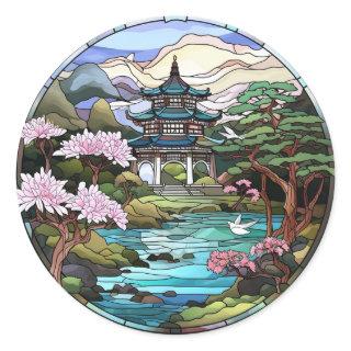 Pond Reflections: Japanese Temple Stickers Set