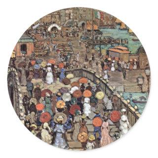 Ponte Della Paglia, Venice by Maurice Prendergast Classic Round Sticker
