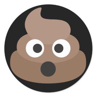 Poo Emoji Classic Round Sticker