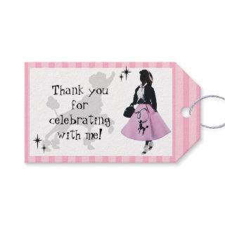 Poodle Skirt Fun Gift Tags