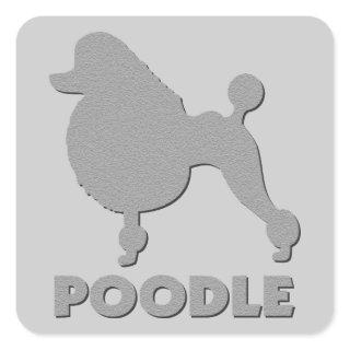 Poodle Square Sticker