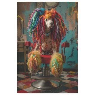 Poodle Standard Hair Dreadlocks Decoupage,  Tissue Paper