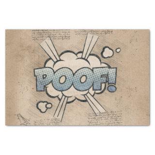 POOF! Vintage Comic Book Steampunk Pop Art Tissue Paper