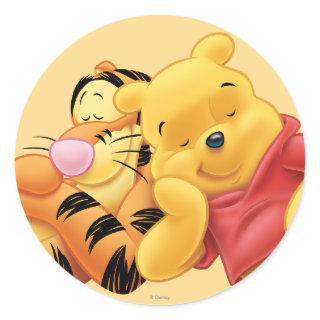 Pooh and Tigger Classic Round Sticker