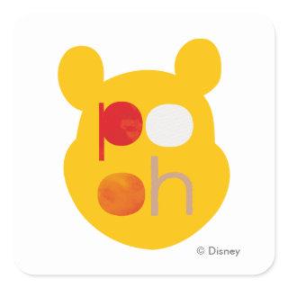 Pooh | Watercolor Big Head Square Sticker