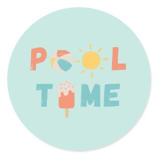pool time. Stickers & Labels