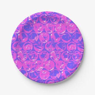 Pop art bubble wrap paper plates