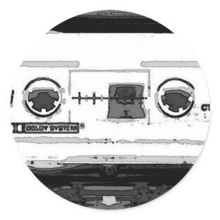 Pop Art Cassette Classic Round Sticker