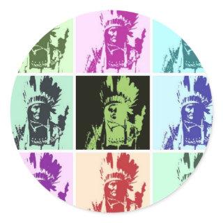 Pop Art Geronimo Classic Round Sticker