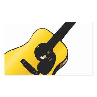 Pop Art Guitar Rectangular Sticker