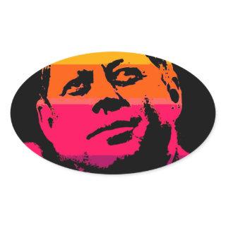 Pop Art Jack JFK John F. Kennedy Oval Sticker