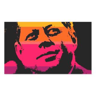 Pop Art Jack JFK John F. Kennedy Rectangular Sticker