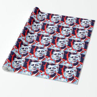 Pop Art JFK John F. Kennedy Red Blue